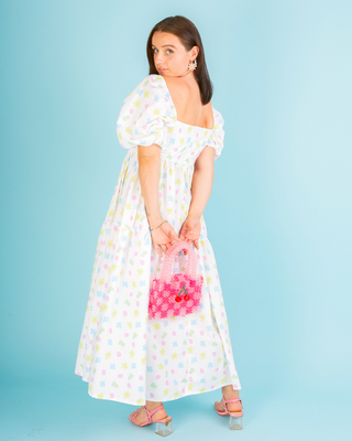 Bea Crazy Daisy Print Midi Dress