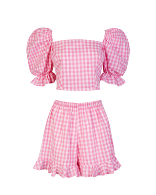 Roo Pink Gingham Blouse