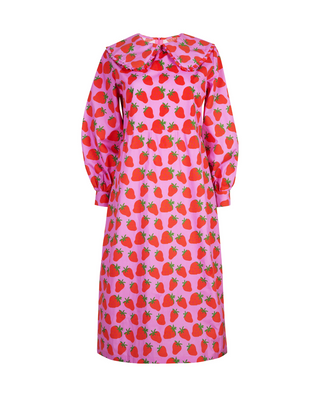 Heli Strawberry Print Midi Dress