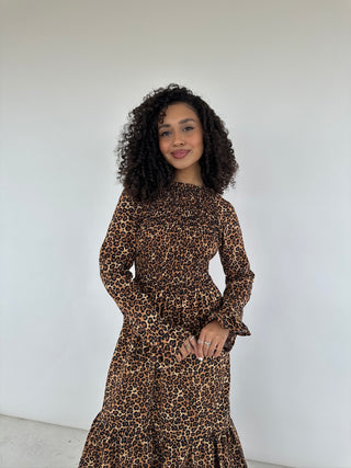 Penelope Leopard Print Maxi Dress