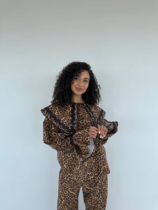 Thelma Leopard Print Blouse