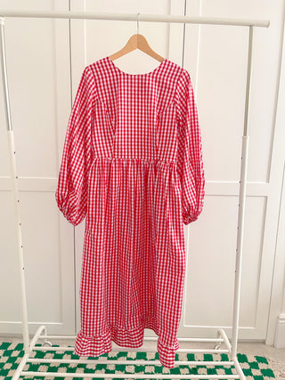 READY TO SHIP: Poppy Red Gingham Maxi Dress