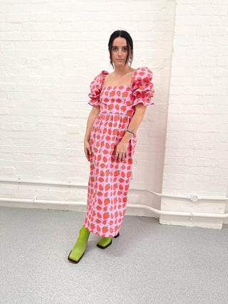 Sophie Strawberry Print Maxi Dress - By Megan Crosby